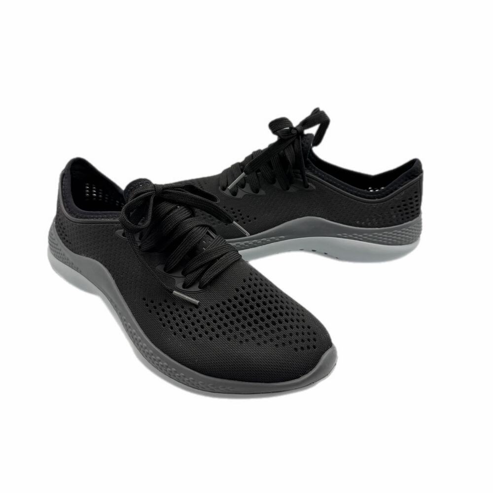 Crocs NEW Women LiteRide 360 Pacer Black Lace Up Breathable Waterproof Sneakers - Picture 2 of 9